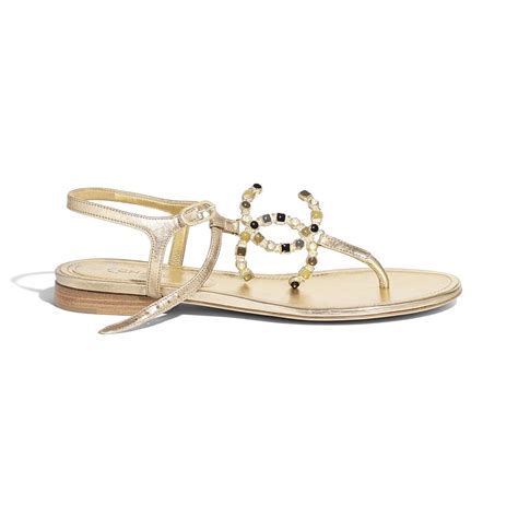 chanel gold sandals|chanel sandals official website.